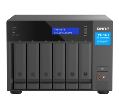 Dysk sieciowy QNAP Serwer NAS TVS-h674-i5-32G 6x0HDD Intel i5-12400 32GB SODIMM DDR4